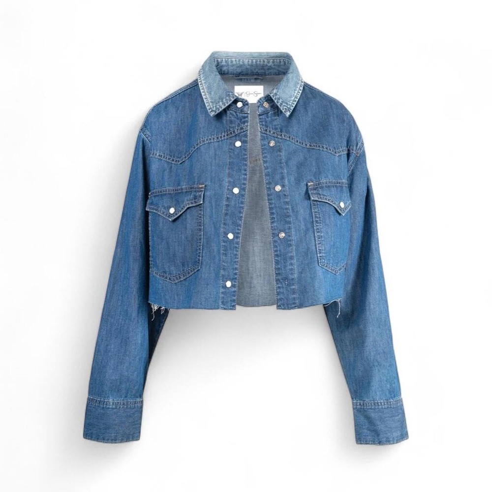 Women's denim shirt cropped small